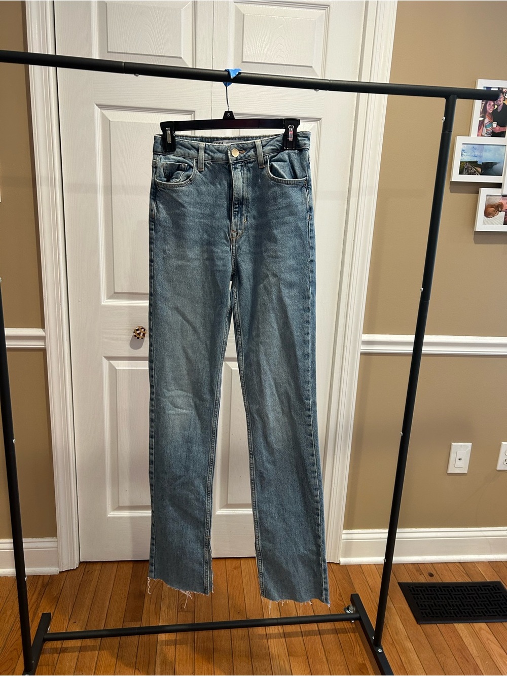 Zara Light Blue Straight Leg Jeans